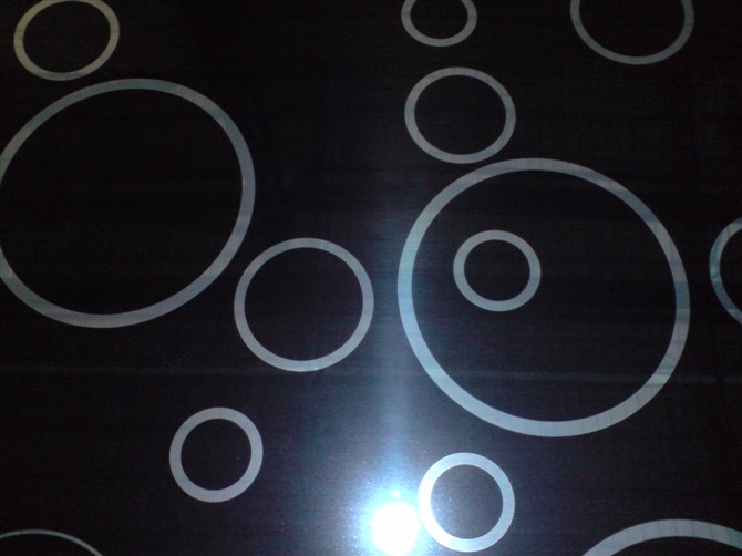 最新流行彩色不锈钢装饰板·圆中圆黑色花纹·主打不锈钢浴室柜
