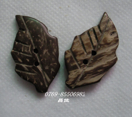 果实纽扣，椰壳雕刻，椰子扣