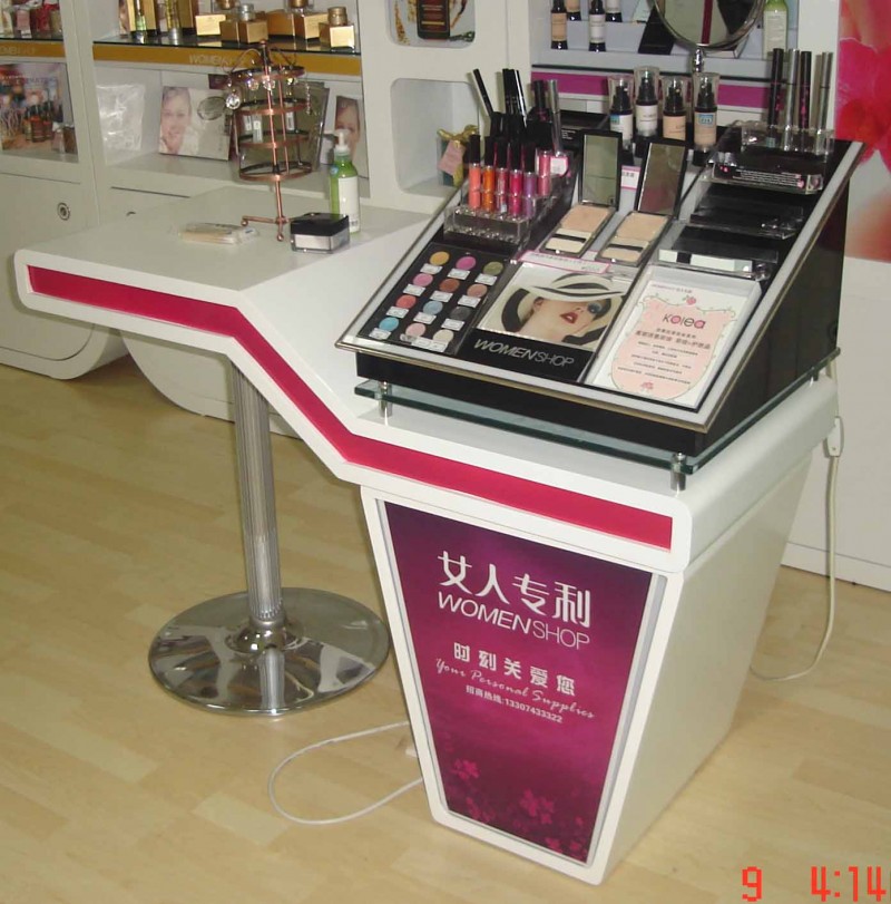 佛山化妆品展示架销售制作-欢迎订做：QQ 270538776