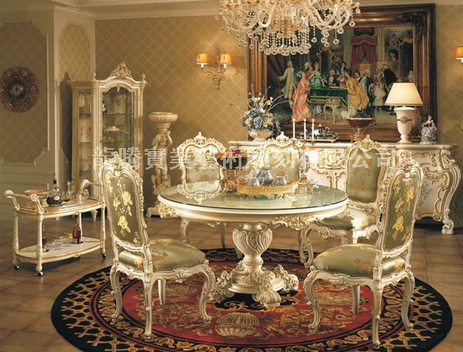 欧式餐桌餐椅 圆餐桌 长餐桌 圆餐台