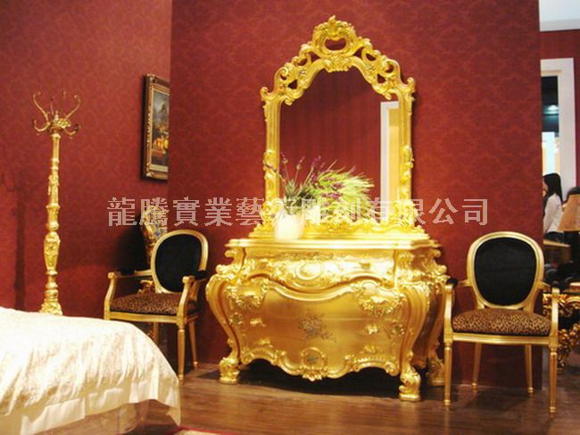 欧式梳妆台 妆台 穿衣镜 梳妆凳 妆凳