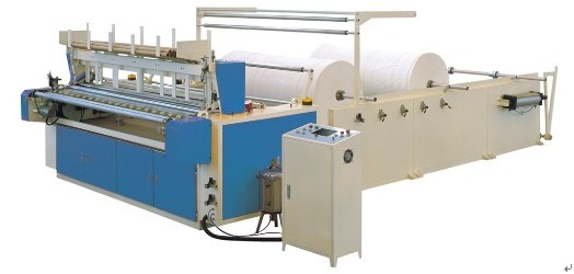 自动修边封口复卷打孔机，修边封口复卷打孔机