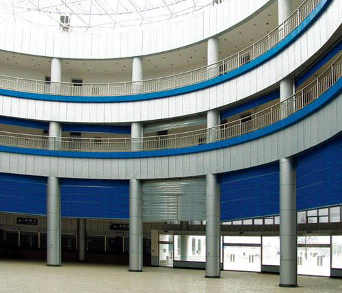 双轨无机布防火卷帘门