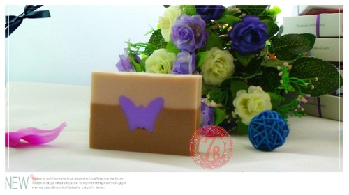 乐品B1紫蝶咖啡皂/紧肤,美白/手工皂/洁面皂/精油香皂