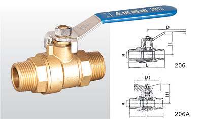 埃美柯 206-206A 黄铜外螺纹球阀