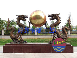 龙雕塑，双龙戏珠雕塑，龙王雕塑