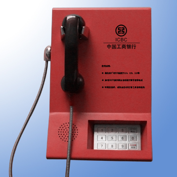 金属壁挂式银行专线电话机、免拨号系统、公共信息服务电话机