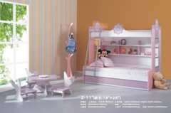 厂家批发儿童家具粉色公主双层床Z-11#系列