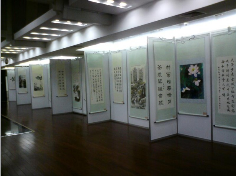 书画展示屏风，八棱柱宣传屏风