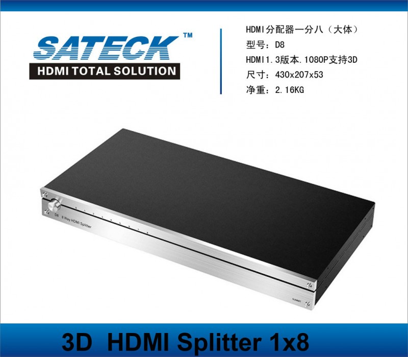 专卖HDMI配器一分八 一进八出