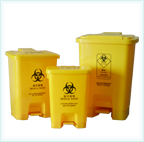 供应医疗废物脚踏垃圾桶/生活垃圾桶 （黄、灰）