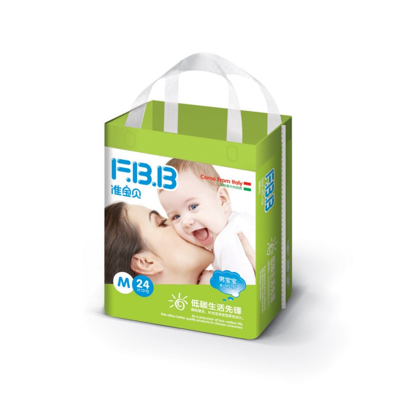 意大利FBB（准宝贝）瞬吸舒爽纸尿裤M号男24片