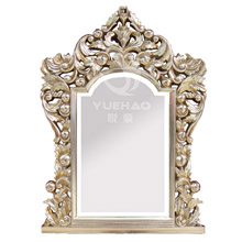 外贸正品 皇冠镜子   创意镜子  PU高仿木框