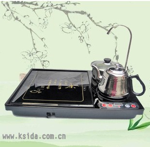 四合一电磁茶盘带自动加水器茶具