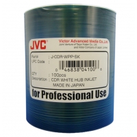 JVC高品质可打印光盘100片桶装—日本产（哑光CD）