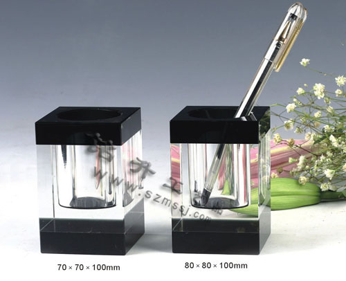 水晶笔筒,笔筒订做,水晶笔筒批发,价优