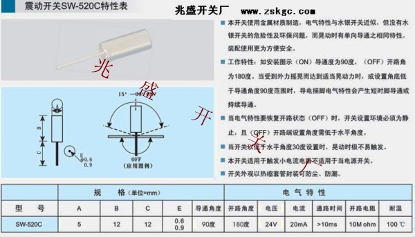 兆盛震动开关．兆盛电子震动开关．震动开关兆盛．兆盛震动开关厂