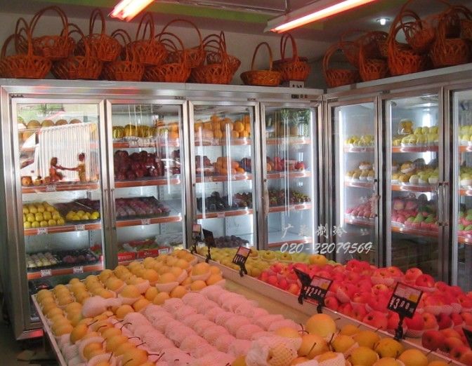 超市水果风幕柜 中山果蔬冷柜 保鲜冰柜 冰柜厂家 广东冷柜