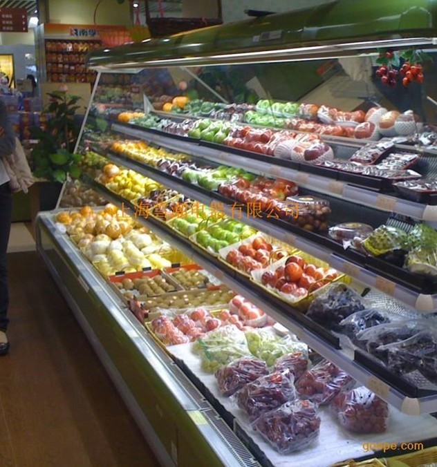 立式环保展示柜、超市水果保鲜柜、蔬菜水果保鲜柜