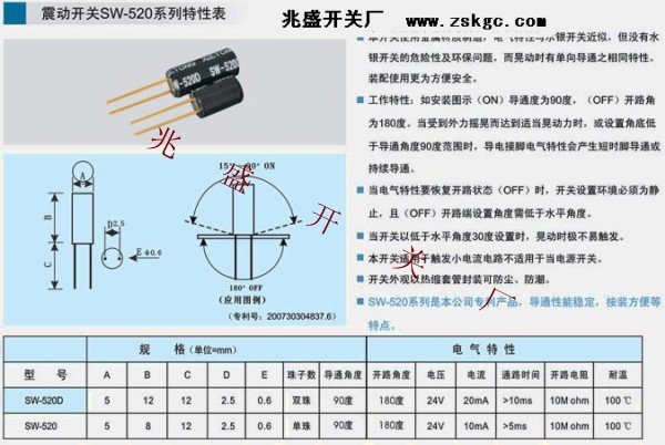 ZSKGC震动开关；ZSKGC震动开关专家