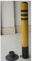 固定钢管防护桩,活动钢管安全柱，南宁安装防护柱
