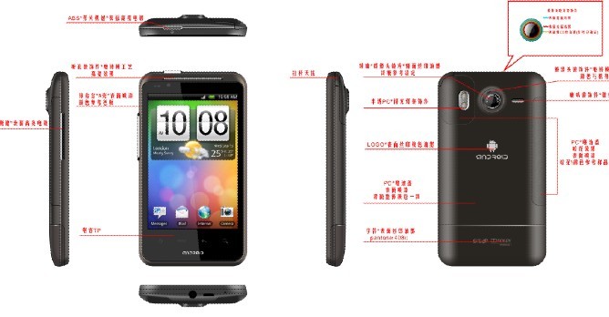 高仿HTC G10安卓系统3G智能手机