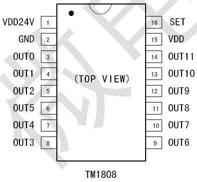 TM1808原厂天微流星灯内控IC