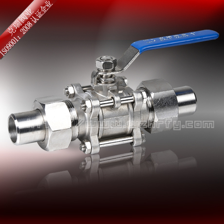 供应三片式带卡套对焊球阀