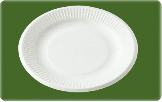 纸碟 - 甘蔗纤维纸浆碟、蛋糕碟、小吃碟、圆盘、圆碟