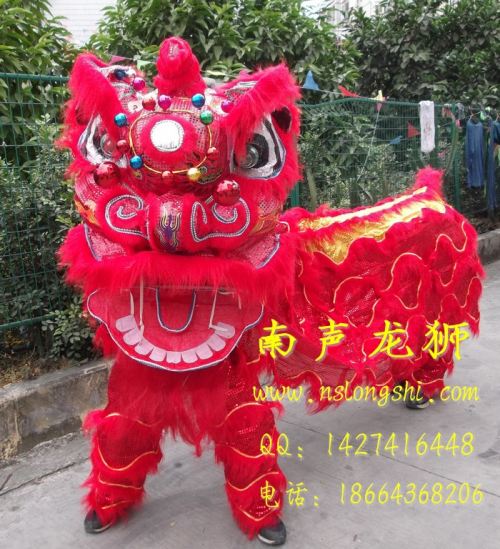 深圳出租出售特价仿羊毛南狮大红色