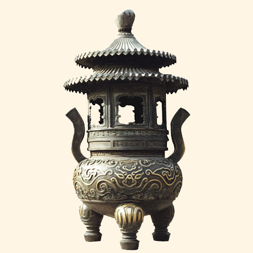 铜雕香炉_铜雕熏香炉_铜雕卧香炉-宏佛