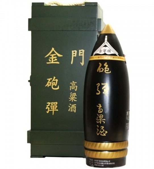 台湾金门2公升炮弹木箱礼盒酒