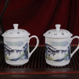 供应正宗景德镇陶瓷茶杯，定制会议纪念茶杯，周年庆典礼品茶杯
