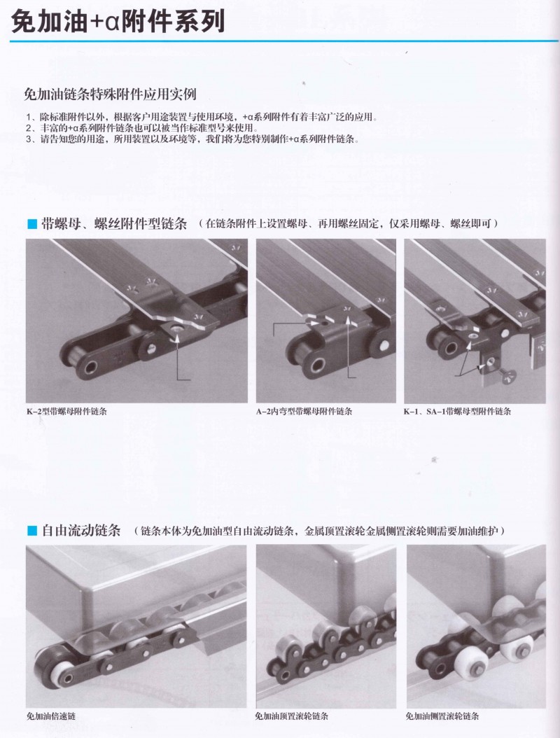 供应日本椿本免加油+a附件系列