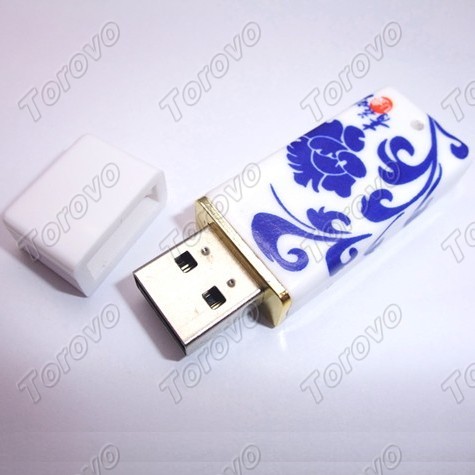 U盘生产厂家出品体现浓厚中国风-青花瓷U盘、陶瓷U盘定制
