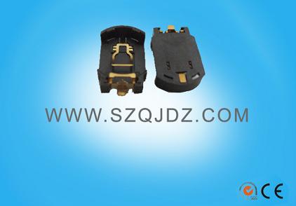 CR2032-8镀金贴片式电池座 工厂直供