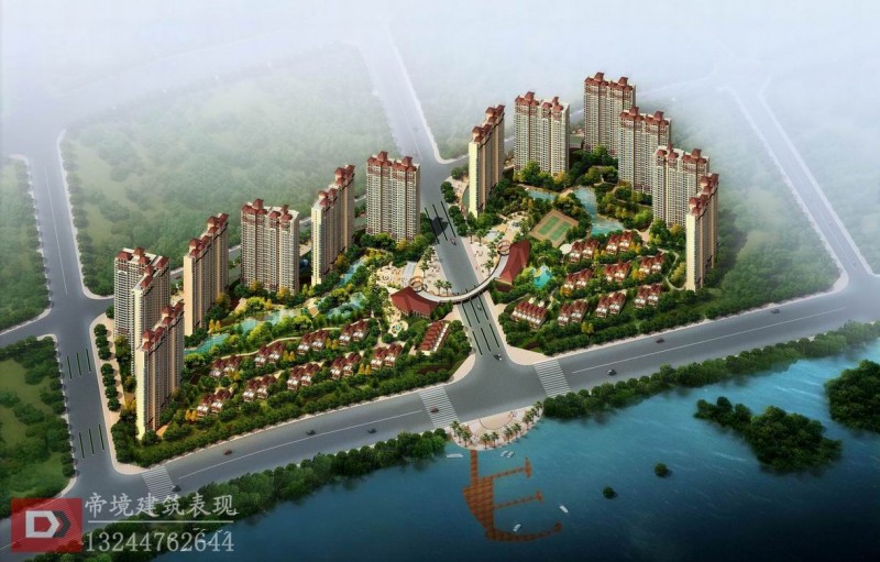 建筑表现 建筑鸟橄图 深圳建筑表现