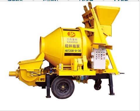 三民重科最新供应产品农村水利，盖房用混凝土搅拌拖泵HBT20