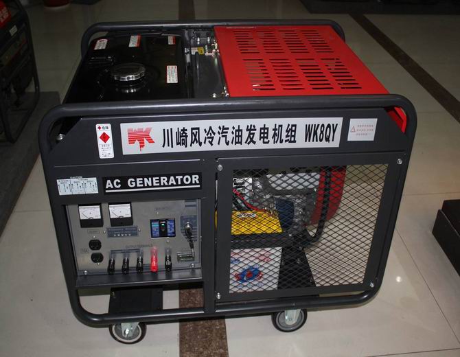 销售小型川崎静音风冷式汽油发电机