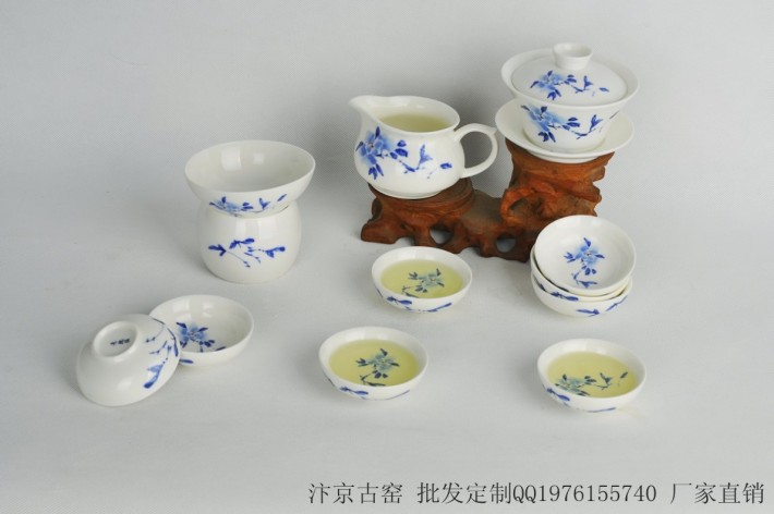 景德镇青花茶具 手绘青花茶具 景德镇手绘青花茶具 青花茶具