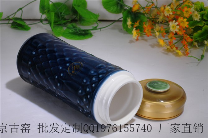 活瓷保温杯定做 活瓷保温杯定制 陶瓷保温杯定做