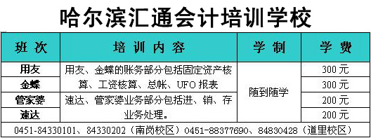 哈尔滨会计证培训|哈尔滨会计证考试|哈尔滨会计证独家模考