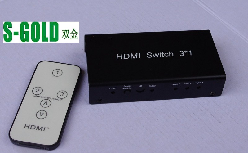 HDMI切换器三进一出   深圳市双金科技有限公司