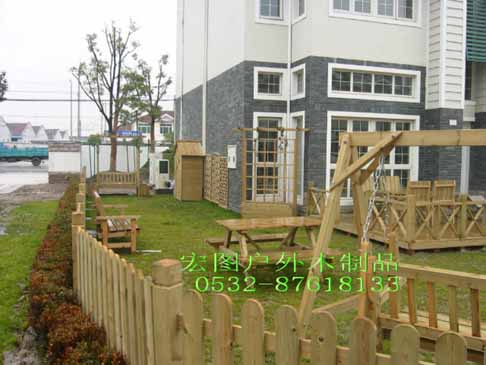 青岛景观木制护栏、木栅栏