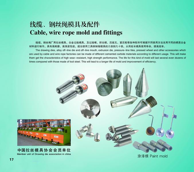 线缆、钢丝绳模具及配件