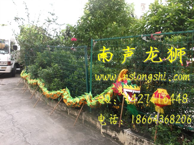 绿色烫金儿童龙灯 舞龙舞狮道具