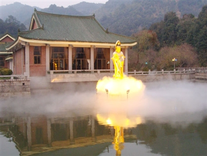 供应雕塑雕像水景造雾超声波造雾人工造雾设备