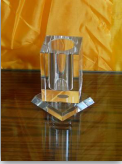 西安水晶工艺品厂家定做水晶笔筒，水晶笔筒礼品