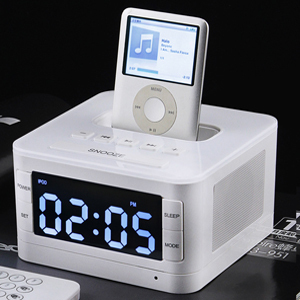 B7苹果iphone4S专用音响酒店客房闹钟ipod音箱