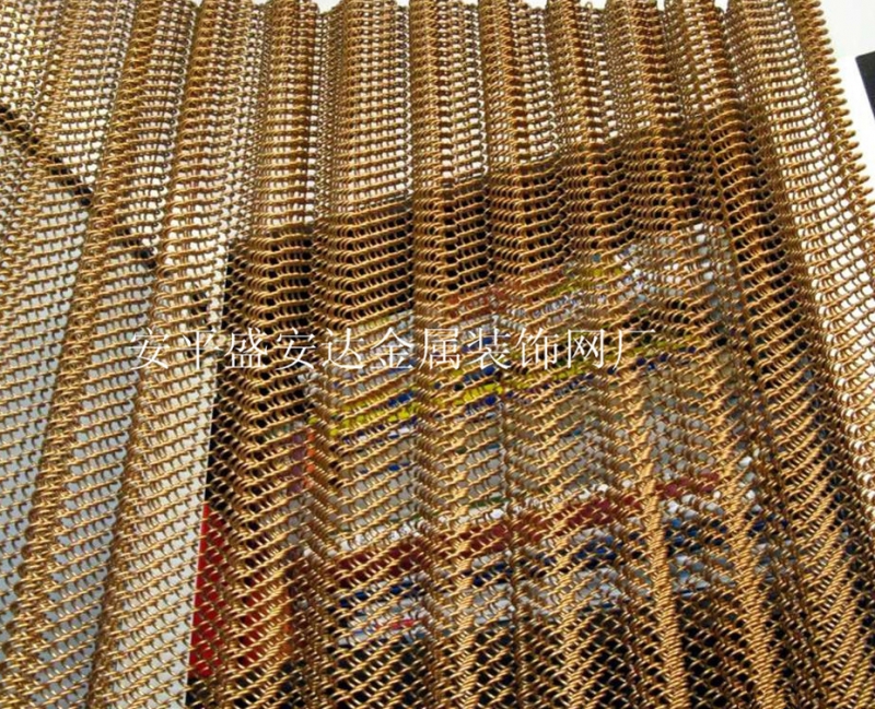 金属网帘 金属装饰网 金属垂帘 装饰网帘 金属网带